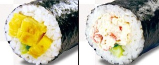 くら寿司の恵方巻2021「たまご巻、えびマヨ巻」