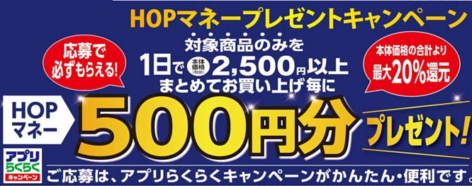 平和堂2500円で500円キャンペーン